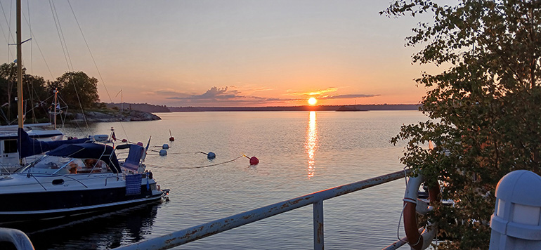 Solnedgång i Gräddö